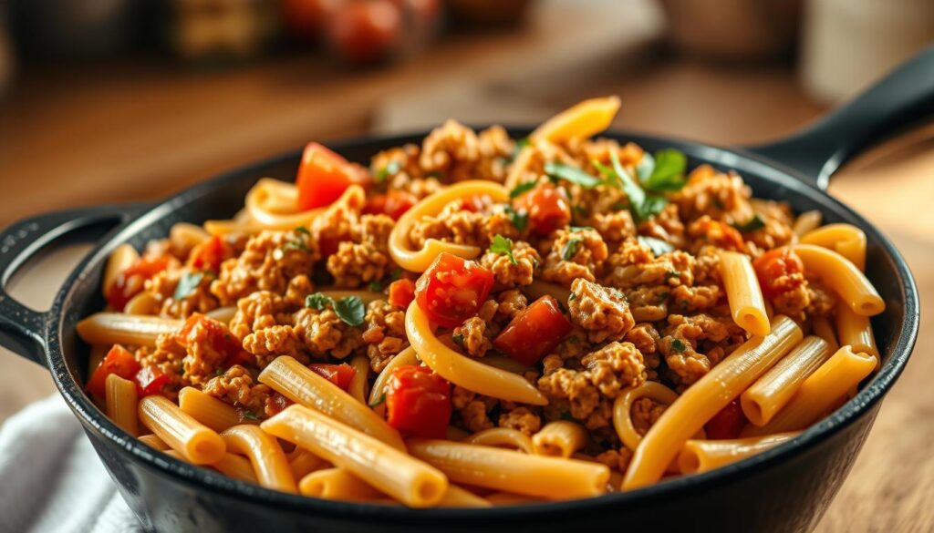ground turkey pasta skillet ground turkey pasta skillet