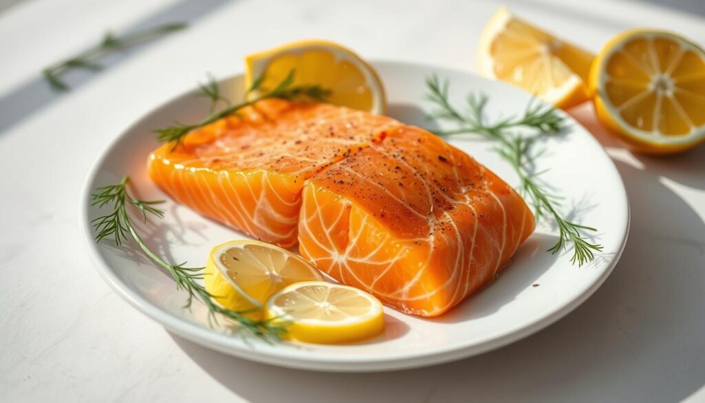 homemade smoked salmon on a plate homemade smoked salmon on a plate